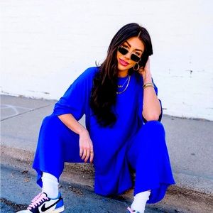 Dressed in LaLa royal blue Playsuit